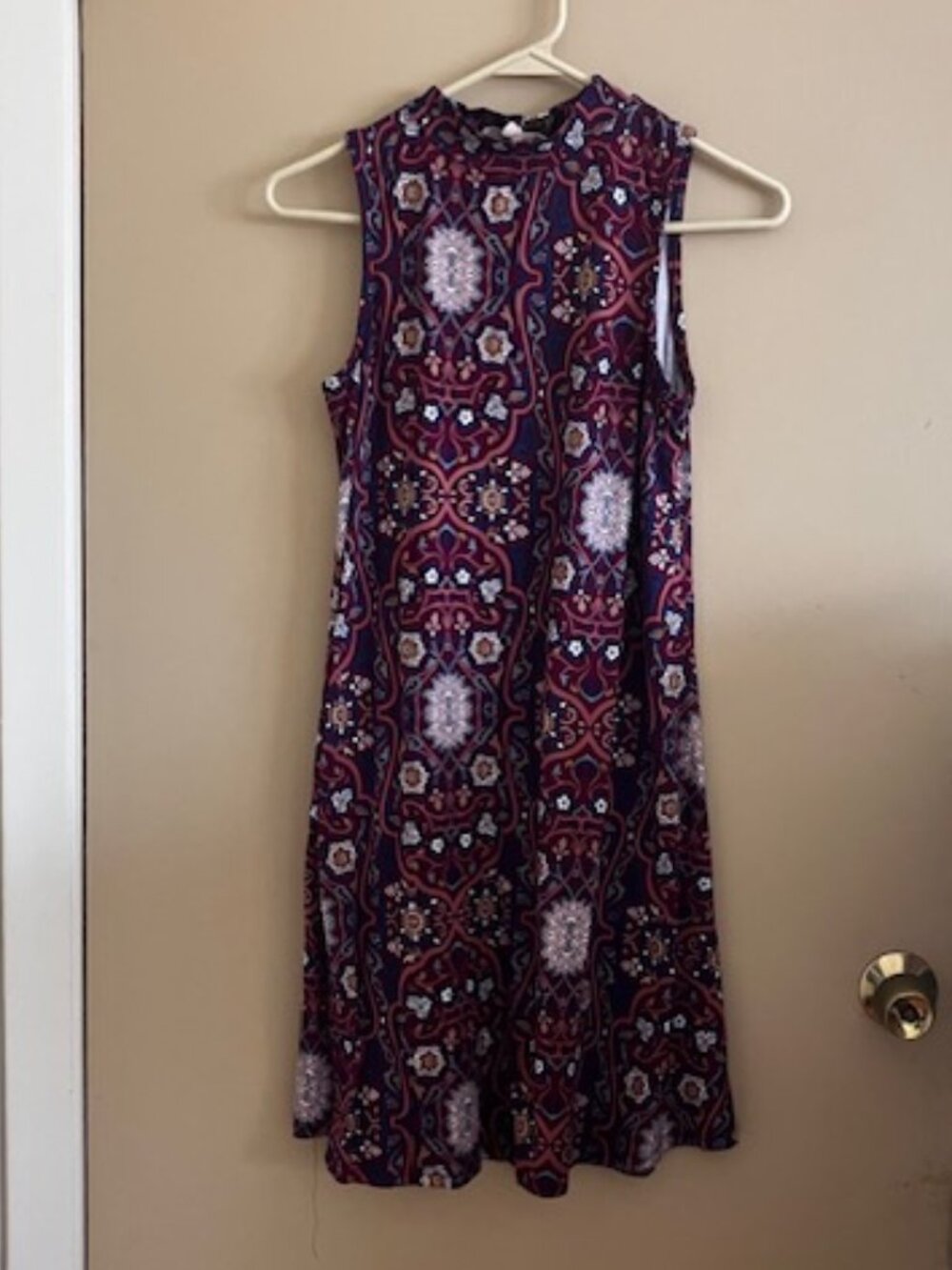 Jersey Knit Boho Style Sleeveless Dress